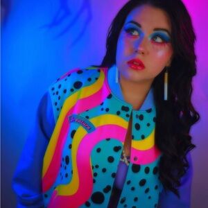 Stanzi Potenza Varsity Jacket - Pink, Blue, Yellow